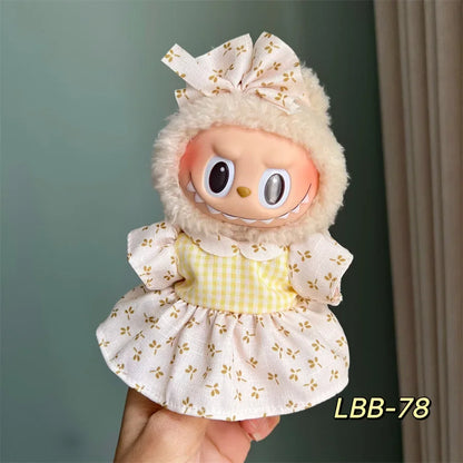 Mini Doll'S Clothes Outfit Accessories for Korea Kpop Exo 15-17cm Labubu Idol 10cn Cotton Doll Replacement Suit Clothing Gift
