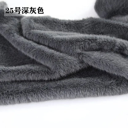 2cm Faux Mink Fur Plush Fabric by the Meter for Clothing Scarf Dolls Background Decoration Diy Sewing Cloth Soft Pink White Blue