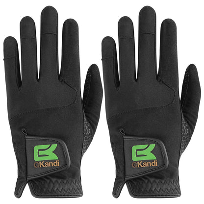 Golf Gloves Men All Weather Anti-Slip Value 2 Pack, Men's Golf Gloves Rain Grip Flexible Durable Left Hand Right