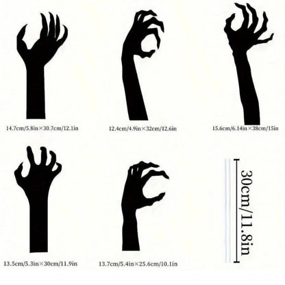 5/10pc Halloween Ground Card Insert Skeleton Hands for Halloween Ghost Festival Prank Party Bar Outdoor Garden School Home Decor