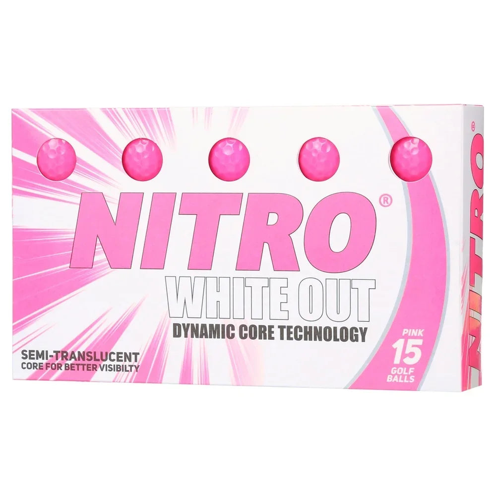 High Performance Golf Balls 15 Pack White Hot Technology Superior Spin Control Exceptional Distance Durable Material
