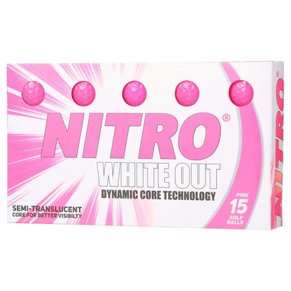 High Performance Golf Balls 15 Pack White Hot Technology Superior Spin Control Exceptional Distance Durable Material