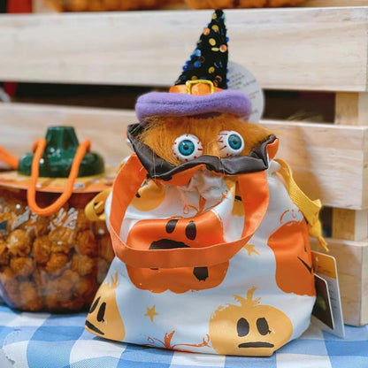 VIKAMA 12-Piece Halloween Gift Bags - Halloween Hand-Held Candy Bags - Satin Drawstring Bags Suitable for Festivals