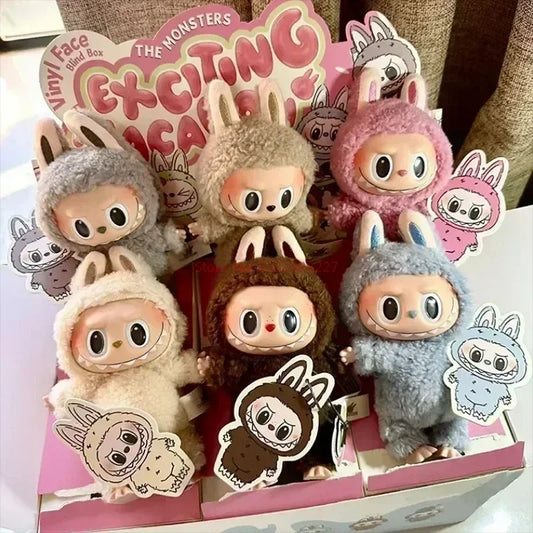 New Hot Cute Labubu 1:1 Replica the Monsters Blind Box Cardiac Macarone Kawai Guess Bag Figure Model Keychain Surprise Gift Toy