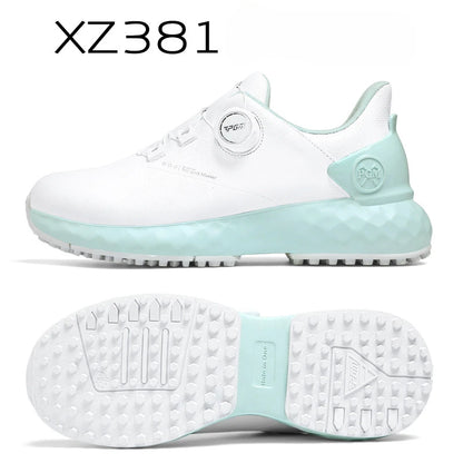 PGM Golf Shoes Woman Nail Waterproof Sneaker Non-Slip, Lightweight Knobs, Comfortable, Cushioned, Spikeless Shoes XZ365