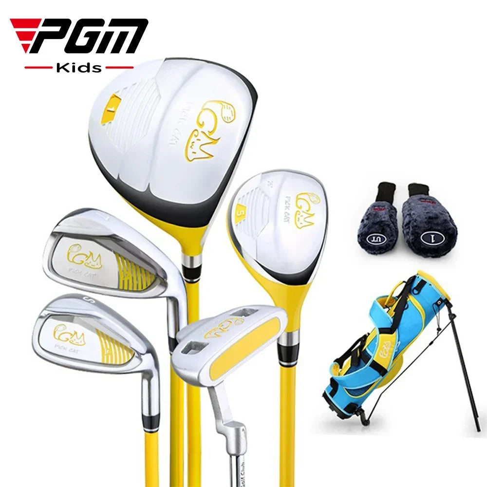 PGM Old Kids Golf Club Set 3-12 Years Old Children's Girl Beginner's Golf Training Wood Iron Swing Putter Bag Gift JRTG007