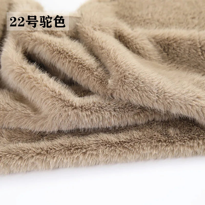 40Colours 2cm Imitation Mink Plush Fur Fabric Doll Manual DIY Counter Scarf Cuddle Doll Faux Fur Fabric 50*50