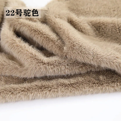 40Colours 2cm Imitation Mink Plush Fur Fabric Doll Manual DIY Counter Scarf Cuddle Doll Faux Fur Fabric 50*50