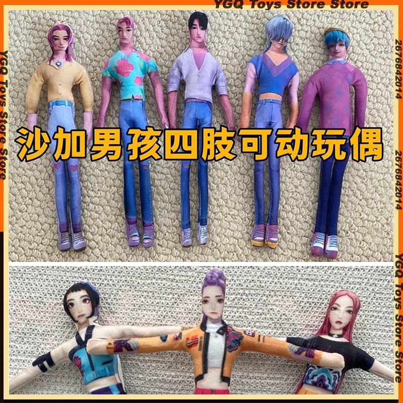 New in Stock Kpop Demon Hunters Saja Boys Rumi Mira Zoey Plush Doll Cute Cotton Anime Peripherals Toy Halloween Christmas Gift
