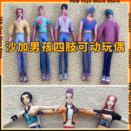 New in Stock Kpop Demon Hunters Saja Boys Rumi Mira Zoey Plush Doll Cute Cotton Anime Peripherals Toy Halloween Christmas Gift