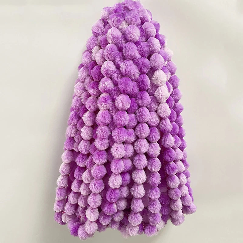 1m Faux Rabbit Fur Hairball Ribbon DIY Apparel Sewing Fluffy Trim Fabric Sewing for Quilt Clothing Christmas Apparel Decoration