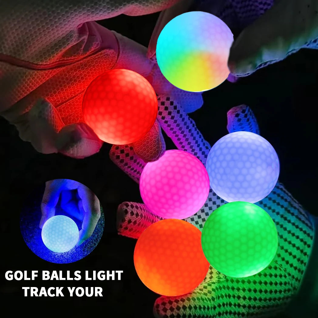 Caiton Night Glow Golf Balls – Set of 6 High-Visibility, Impact-Activated Balls for Nighttime Play, Perfect Gift for Golf Lovers