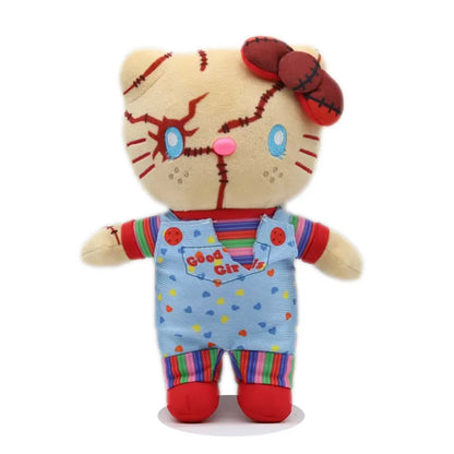 25Cm Hello Kitty Plush Doll Halloween Plush Stuffed Toy Ghost Baby Chucky Cute Kitty Halloween Party Decoration Props Gift