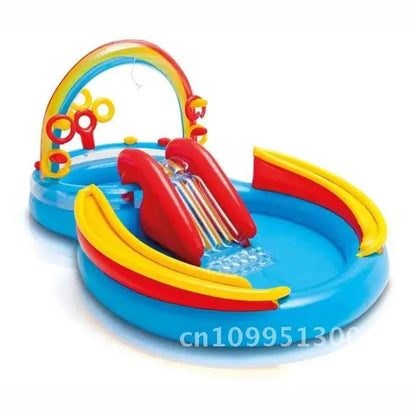 Swimming Children's Inflatable Big Pool Floats Slide Dinosaur Castle Pools Summer Play Piscina Water Toys Games Kids for Baby