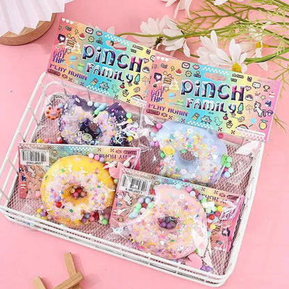 Donut Squishy Toy Candy Toy Squeezing Toy Soft Glue Decompression Donut Fun Pressure Reduction Toy
