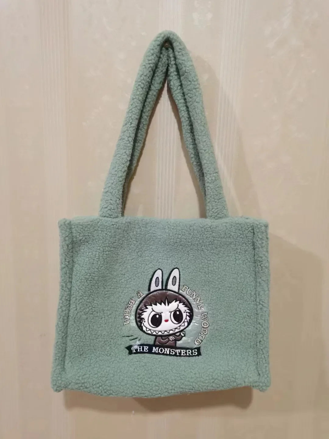 New Labubu Shoulder Bag Cartoon Large Capacity Handbag Plush Toy Bag Student Crossbody Bags the Monsters Outdoor Travel Use