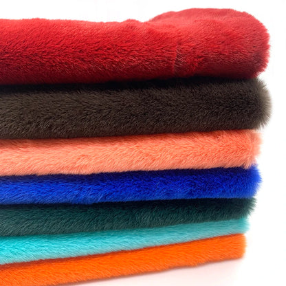 Sewbato 10mm 100% Polyester Faux Fur Fabric 50x50cm Environmentally Friendly Soft Minky Fabric Plush Toy/Clothing Plush Fabric