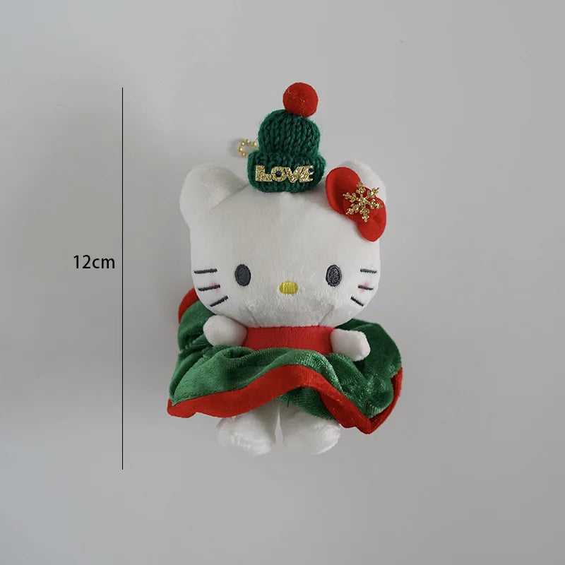 Halloween Christmas Decoration Dolls My Melody Kuromi Cinnamoroll Kt Cat Plush Toy Small Pendant Stuffed Animals Keychains Gifts