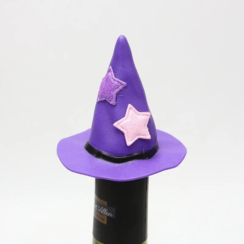 Halloween Mini Witch Hat Bottle Decoration Halloween Party Wine Bottle Hat Happy Halloween Day 2025 Home Dinner Table Supplies