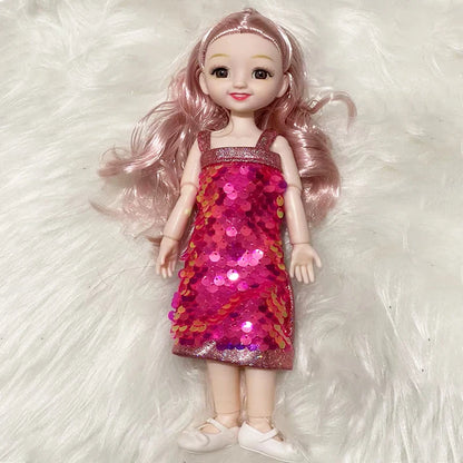 New Smile Face Doll 23cm Doll Dress Up Doll Clothes or Princess Doll Kids Girl Toy Birthday Gift Lol Doll BJD Doll