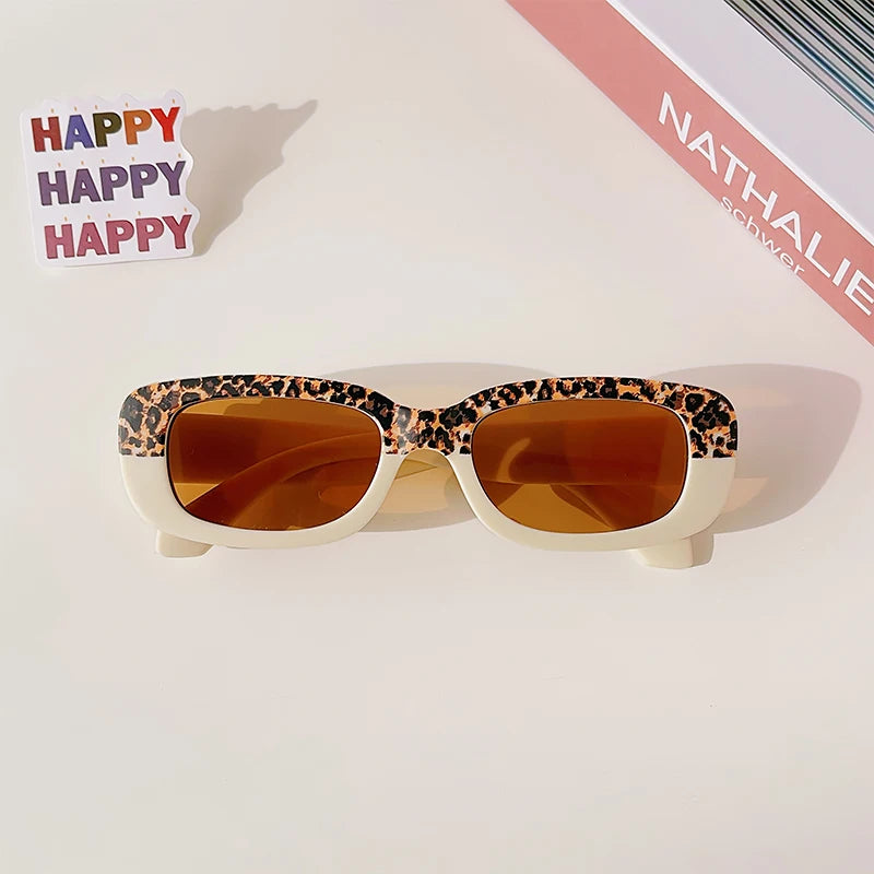 Children Cute Vintage Frosted Rectangle UV400 Sunglasses Outdoor Girls Boys Sweet Sunglasses Protection Classic Kids Sunglasses