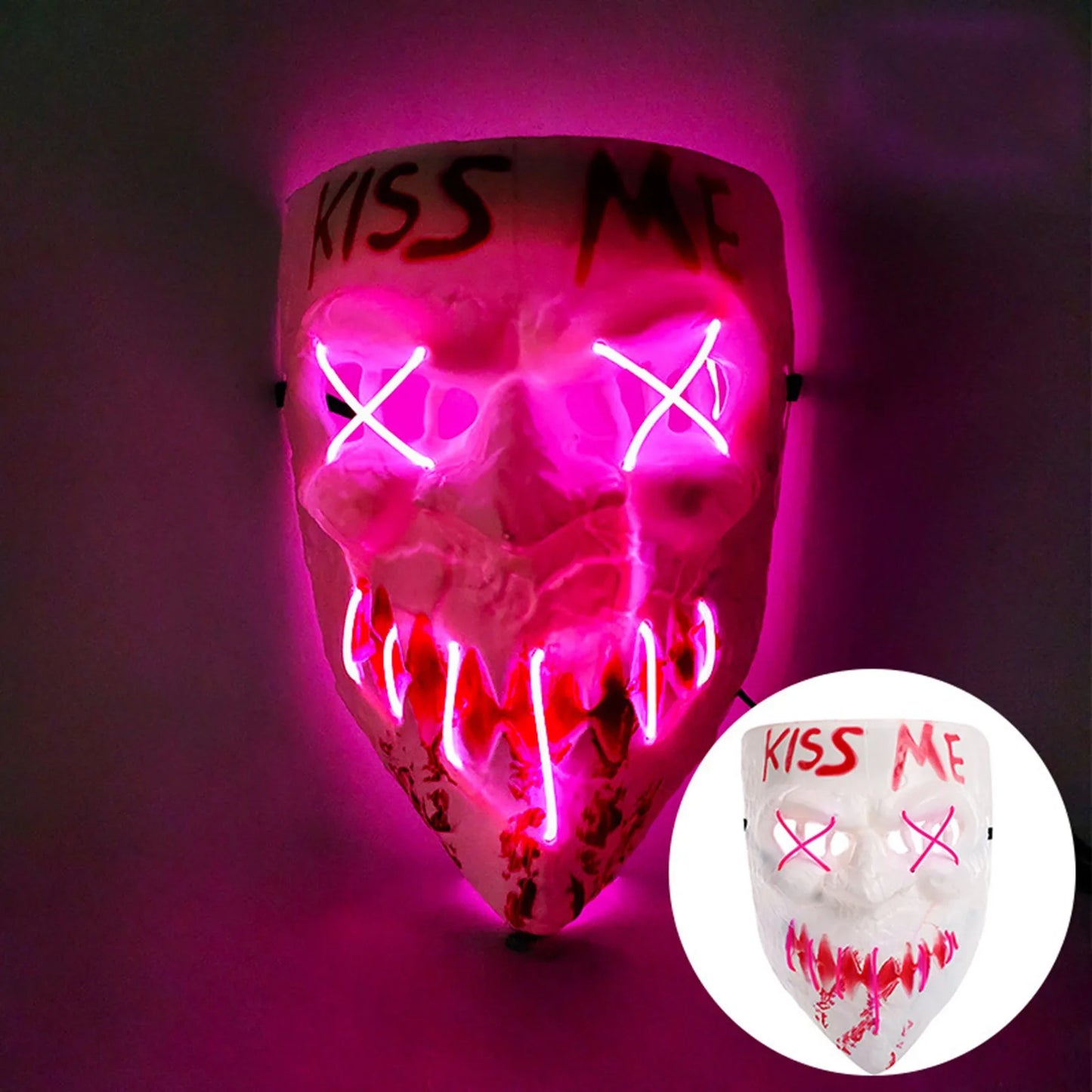Luminous Mask Mask Dance Cold Light LED Mask Scary Mask for Festival Cosplay Halloween Costume Masquerade Parties,Carnival,Gift