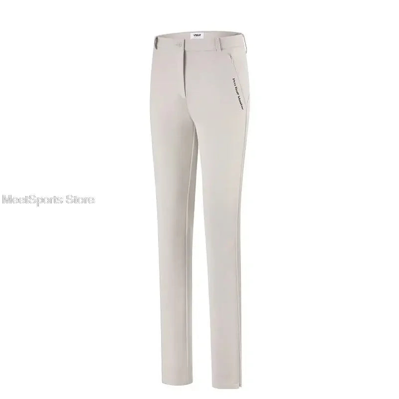 Pgm Women's Casual Golf Trousers Slim Fit Golf Pants Ladies High Waist Pants Summer Quick Dry Breathable Sports Pants XS-XL