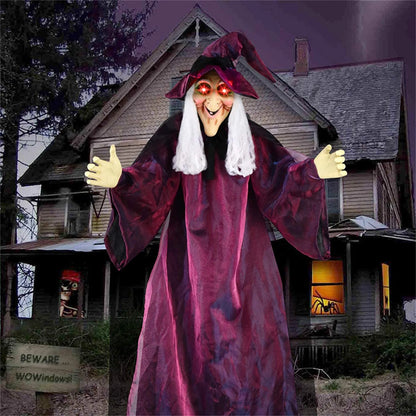 Halloween Witch Ghost Voice Control Pendant Glowing Prank Props Electric Toys Holiday Bar House Horror Ambiance Decoration