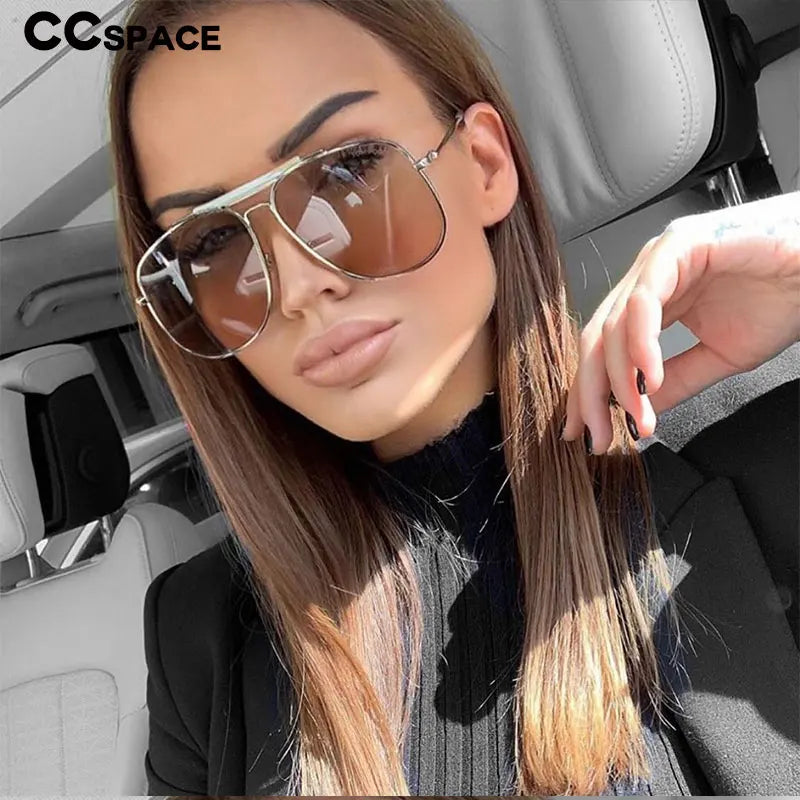 46224 Vintage Metal Frame Pilot Sunglasses Women Fashion Uv400 Glasses Men Anti Glare Sunglasses