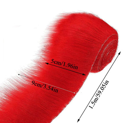Fur Ribbon Tapes 1.5m DIY Apparel Sewing Faux Fur Fluffy Trim Trimming Fabric Home Decor Sewing Costume Craft Faux Fur Fabric
