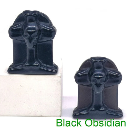 Halloween Foam Tombstone Skull Cross Decoration Natural Stone Crystal Gravestone Carving Reiki Healing Figurine Gemstone Gift