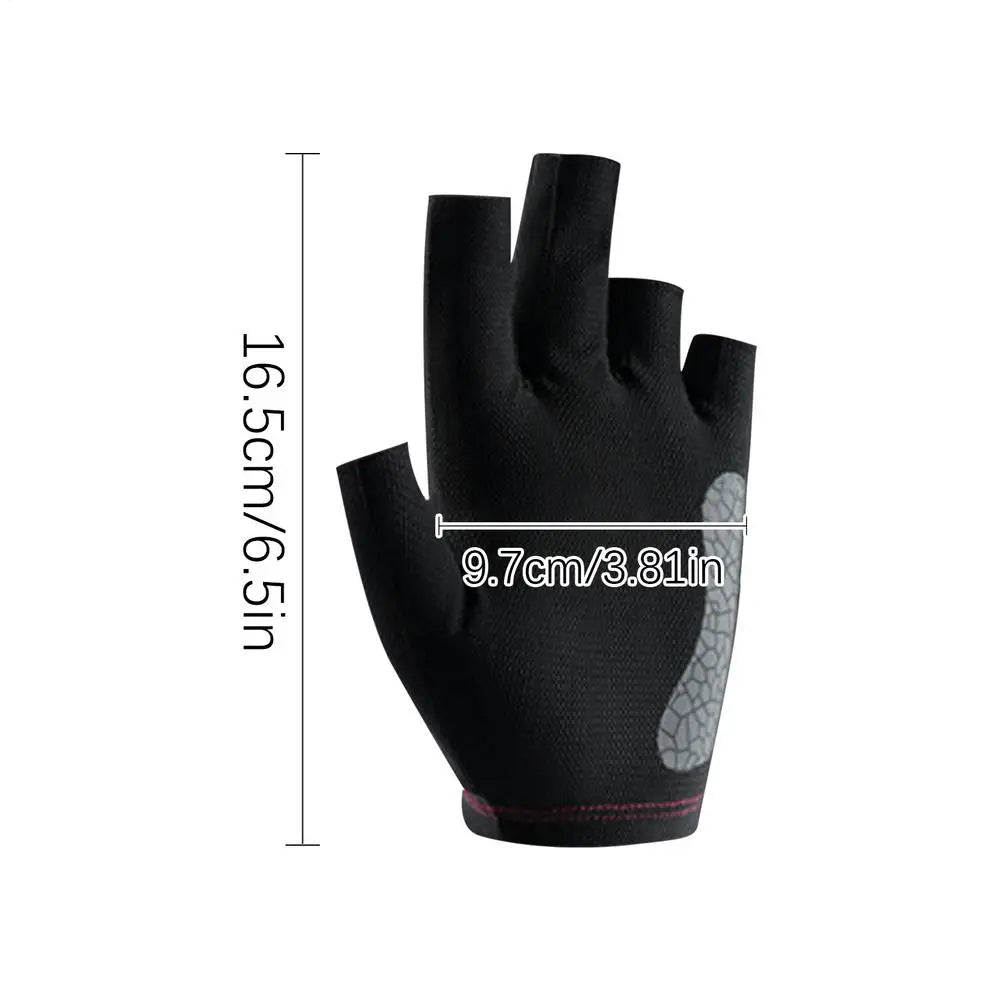 1PC Open Finger Billiard Gloves Antiskid Polyester Snookers Billiard Gloves Adjust Sticker Portable Lightweight Pro Training