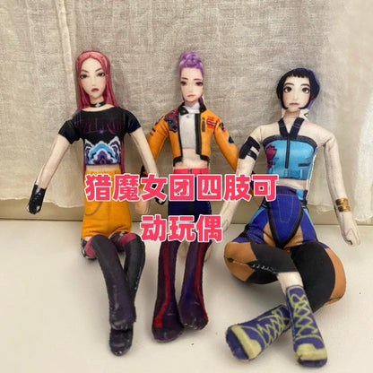 New in Stock Kpop Demon Hunters Saja Boys Rumi Mira Zoey Plush Doll Cute Cotton Anime Peripherals Toy Halloween Christmas Gift