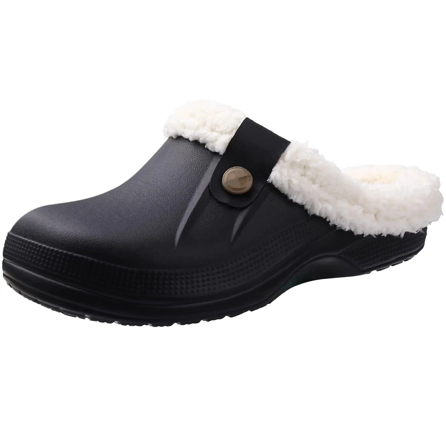 Evshine Winter Warm Clogs Men Waterproof Garden Slippers Fur Clogs Slippers Fuzzy Plush Slippers Bedroom Shoe for Indoor Outdoor