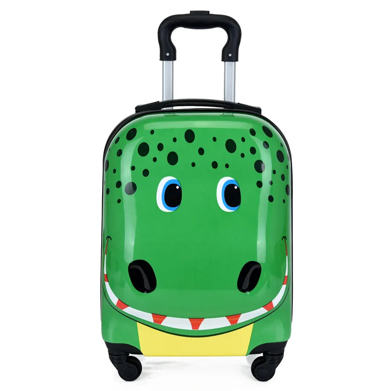 18 Inch ABS Spinner Cartoon Children's Trolley Case Wheel Suitcase Cute Animal 3D Three-Dimensional Student Travel Luggage