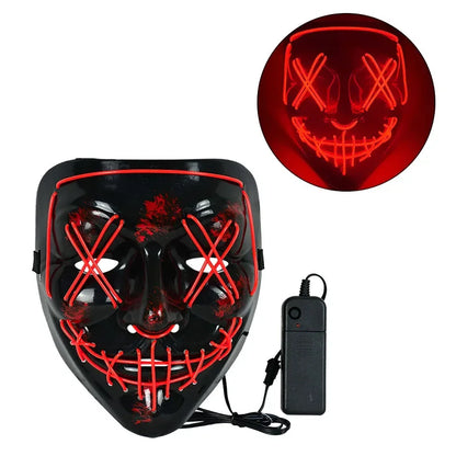 Halloween Mask LED Light Up Mask Scary Mask for Festival Cosplay Halloween Costume Masquerade Parties,Carnival,Gift