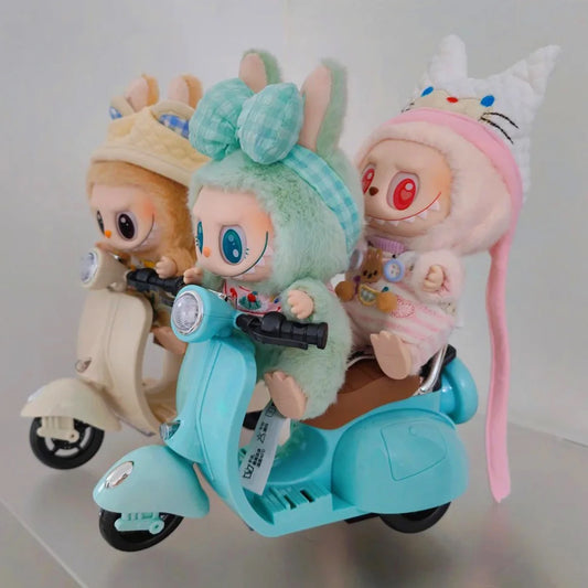 Mini Electric Motorcycle Children's Toy for Labubu V1 V2 Doll Toy Motor (No Doll)