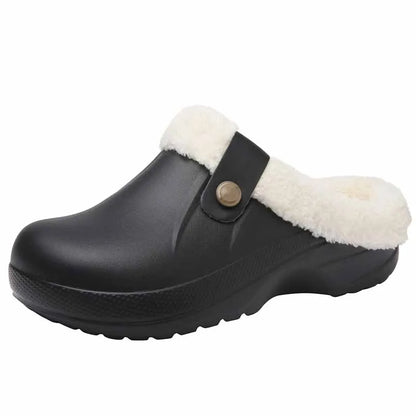 Evshine Winter Warm Clogs Men Waterproof Garden Slippers Fur Clogs Slippers Fuzzy Plush Slippers Bedroom Shoe for Indoor Outdoor