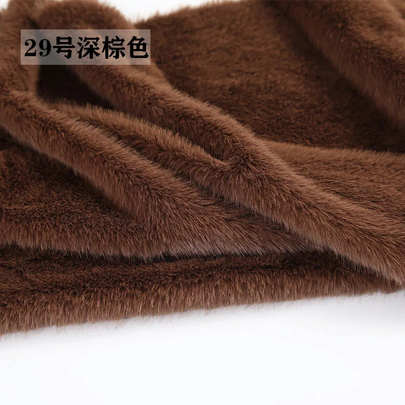 40Colours 2cm Imitation Mink Plush Fur Fabric Doll Manual DIY Counter Scarf Cuddle Doll Faux Fur Fabric 50*50