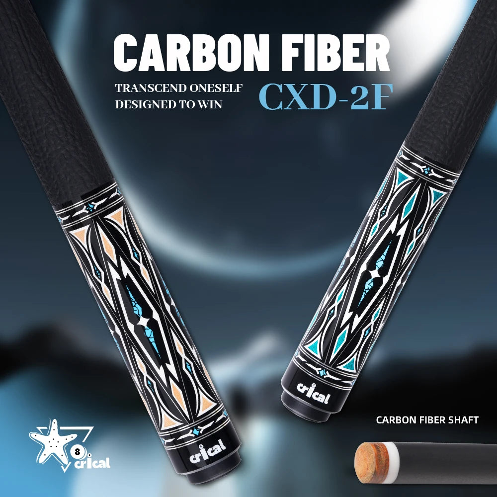 CRICAL Carbon Fiber Pool Cue Stick  Professional Pool Sticks Low Deflection  Tournament Level Billiard Cues With 12.5mm Tip