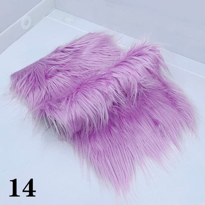 25x45cm Long Hair Faux Fur Fabric for DIY Dolls Hair Beard Craft Making Material Patchwork Garment Sewing Accessories