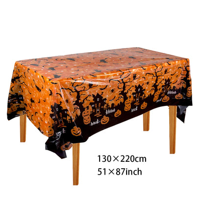 Halloween Tablecloth Table Cover Halloween Fireplace Decor Halloween Spider Web Tablecloth Halloween Party Decoration Supplies