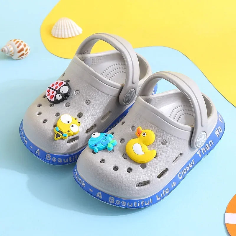 Summer Kids ShoesSandals Hole Children's Shoes Slippers Soft Anti-Skid Cartoon Design Hole Baby Shoes Sandy Beach for Boys Girls
