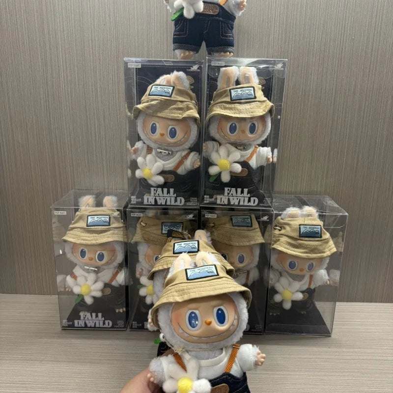 Labubu Keychain 1:1 Replica the Monsters Labubu Series Fall in Wild Doll Kid Toys Tide Play Pendant in Stock Birthday Gifts
