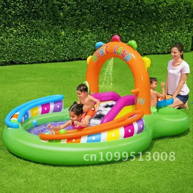 Swimming Children's Inflatable Big Pool Floats Slide Dinosaur Castle Pools Summer Play Piscina Water Toys Games Kids for Baby