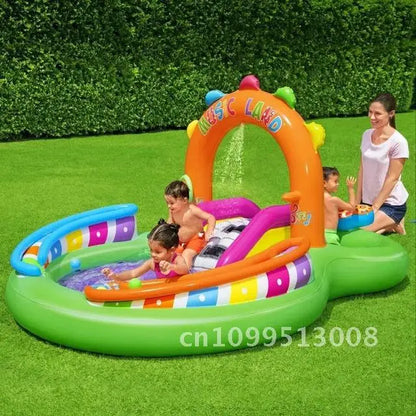 Swimming Children's Inflatable Big Pool Floats Slide Dinosaur Castle Pools Summer Play Piscina Water Toys Games Kids for Baby