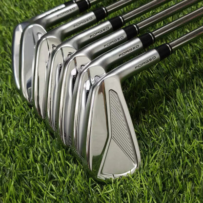 Golf Club Iron Set for Men P.MC Series 7MC Forged R, S, SR Flex Steel, Graphite Shaft, Head Cover, Brand New With Logos