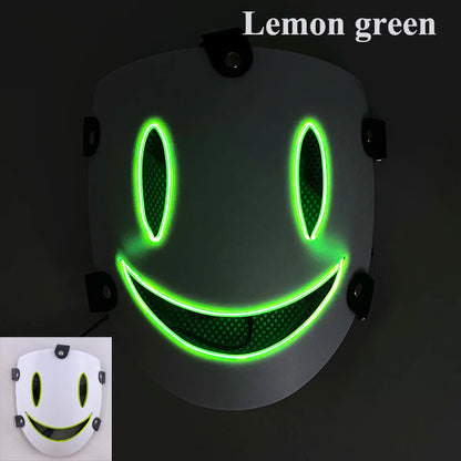 High-Rise Luminous Light Up Mask LED Glowing Mask Cosplay Party Anime Props Neon Face Mask for Adult Kids Halloween Supplies