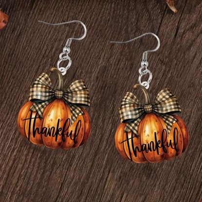 Elegant Pumpkin Drop Earrings for Women Hot Stylish Party Vacation Halloween & Thanksgiving Jewelry Accessory