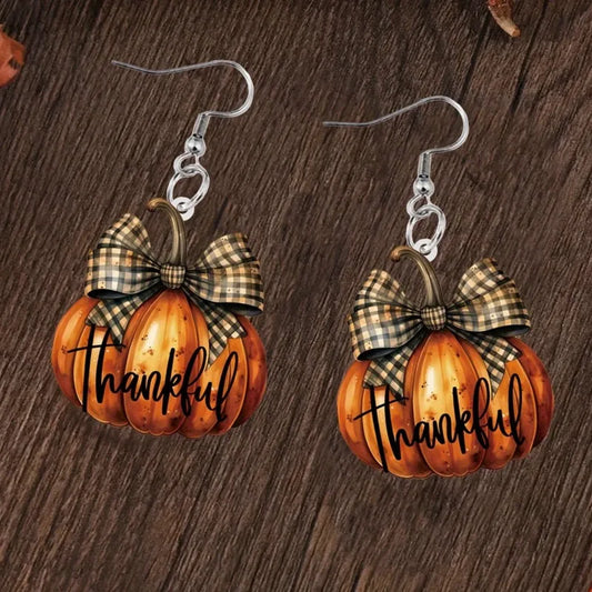 Elegant Pumpkin Drop Earrings for Women Hot Stylish Party Vacation Halloween & Thanksgiving Jewelry Accessory